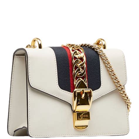 gucci mini sylvie leather shoulder bag|Gucci boston bag guccissima.